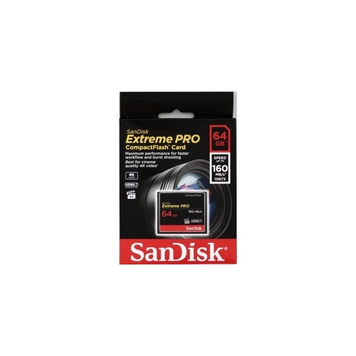 SanDisk Extreme Pro CF 64 GB 160 MB/s VPG 65, UDMA 7