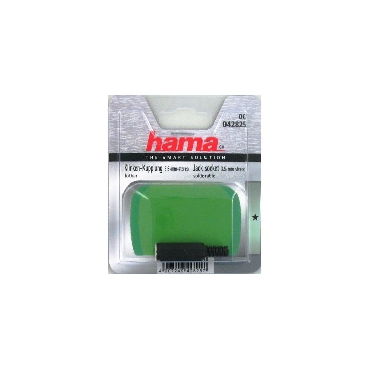 Hama jack zásuvka 3.5mm stereo - 3pol., letovací