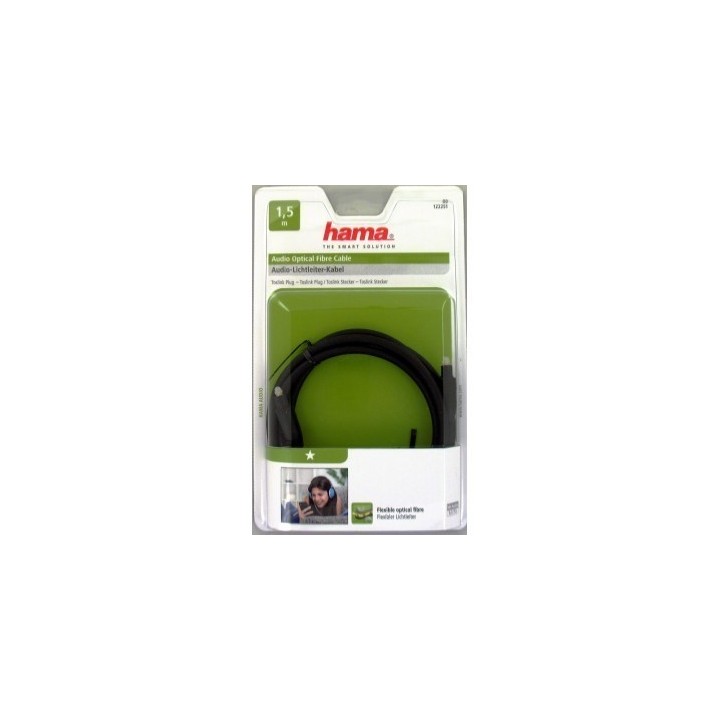 Hama optický audio kabel ODT, Toslink vidlice-vidlice, 1*, 1,5 m