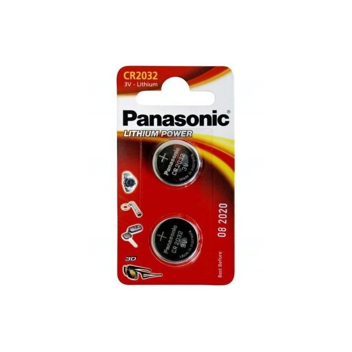 Baterie Panasonic CR2032, DL2032, BR2032, LM2032, 3V, blistr 2 ks