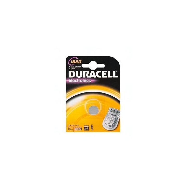 Baterie Duracell CR1620, DL1620, BR1620, KL1620, LM1620, 3V, blistr 1 ks