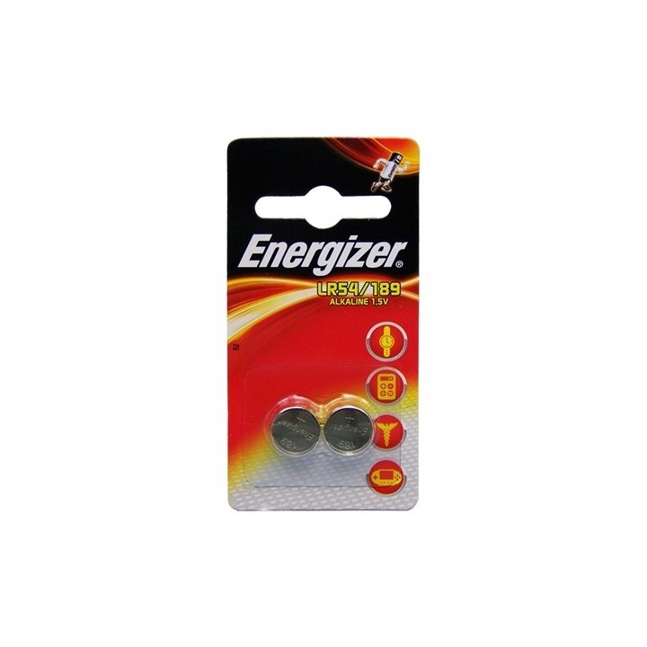 Baterie Energizer LR54, AG10, G10A, V10GA, 189, LR1130, RW89, SR54, 389, 390, 554, 1,5V, blistr 2 ks