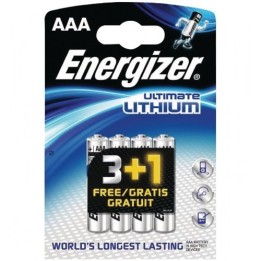 Baterie Energizer Ultimate Lithium AAA, LR03, mikrotužková, 1,5V, blistr 4 ks