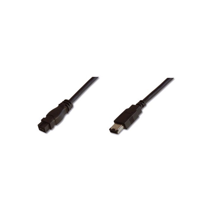 Digitus kabel FireWire 6pin - 9pin, 1,8m, černý