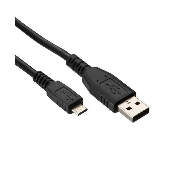 Kabel USB (2.0), USB A M- USB micro M, 0.6m, černý, Logo