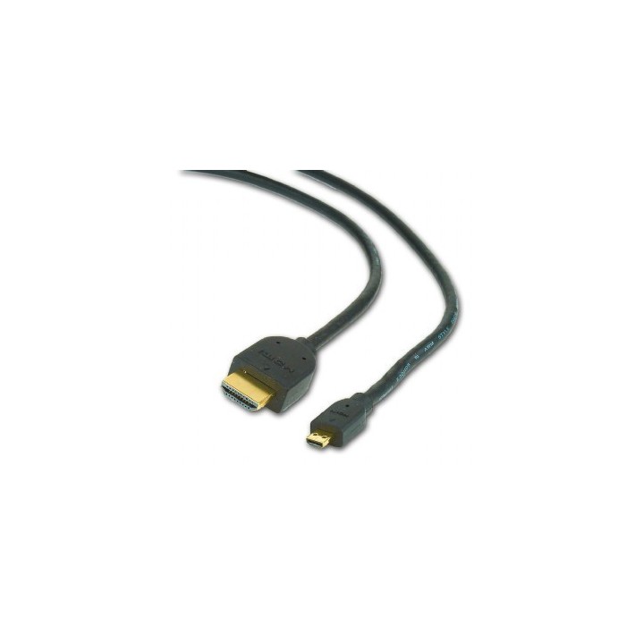 Kabel GEMBIRD HDMI-HDMI micro 1,8m, 1.3, M / M stíněný, zlacené kontakty, černý