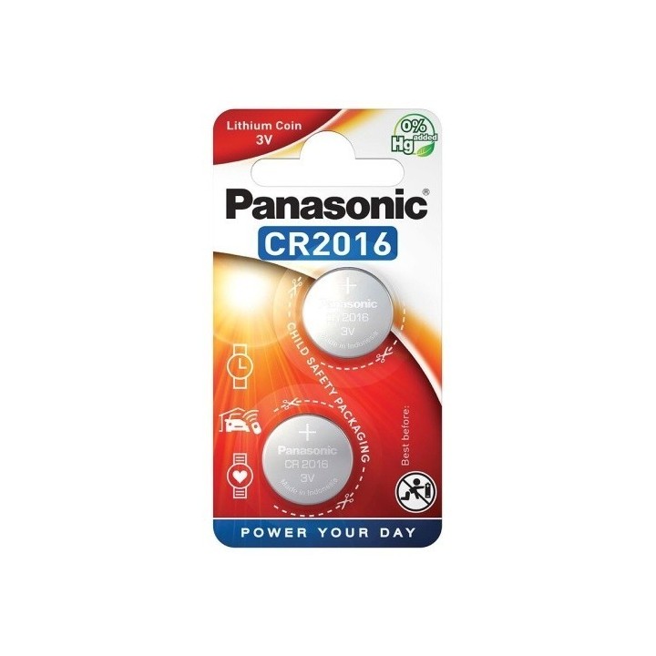 Baterie Panasonic CR2016, DL2016, BR2016, KCR2016, LM2016, SB-T11, 3V, blistr 2ks