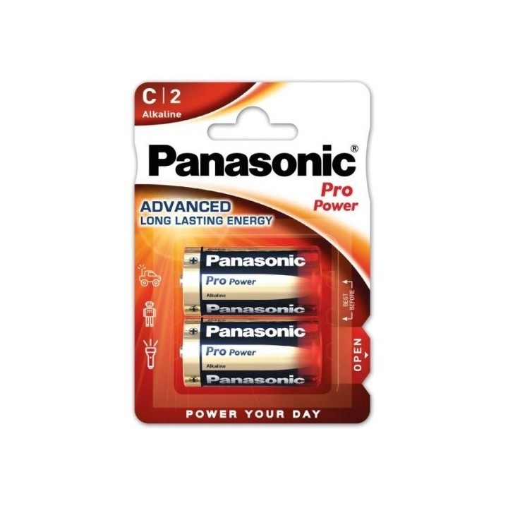 Baterie Panasonic PRO POWER C, LR14, R14, malé mono, LR15, AM2, L, MN1400, 814, E93, LR14N, 14A, 1,5V, blistr 2 ks