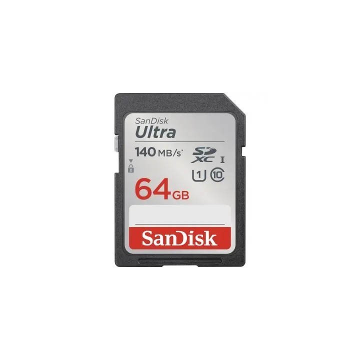 SanDisk Ultra 64 GB SDXC Memory Card 140 MB/s