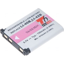 Baterie T6 power Li-40B, Li-42B, D-Li63, NP-45, KLIC-7006, EN-EL10, 02491-0066-00, NP-80, NP-82, NP-45A, NP45, D-Li108, DS5370, 