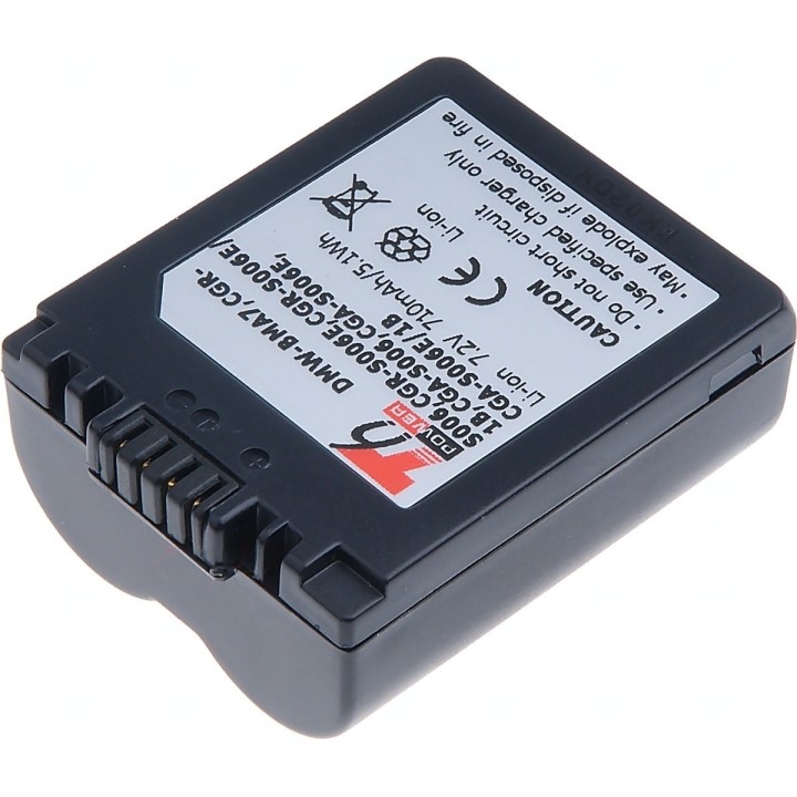Baterie T6 power CGA-S006, CGA-S006E, CGA-S006A/1B, CGA-S006E/1B, CGR-S006, CGR-S006E, CGR-S006E/1B, DMW-BMA7, BP-DC5-E, BP-DC5-