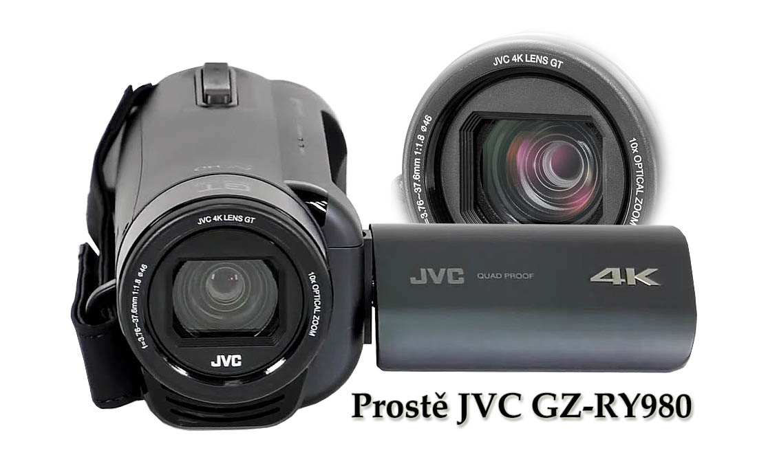 Detailní pohled na objektiv Videokamery JVC GZ-RY980 Detailní pohled na objektiv Videokamery JVC GZ-RY980