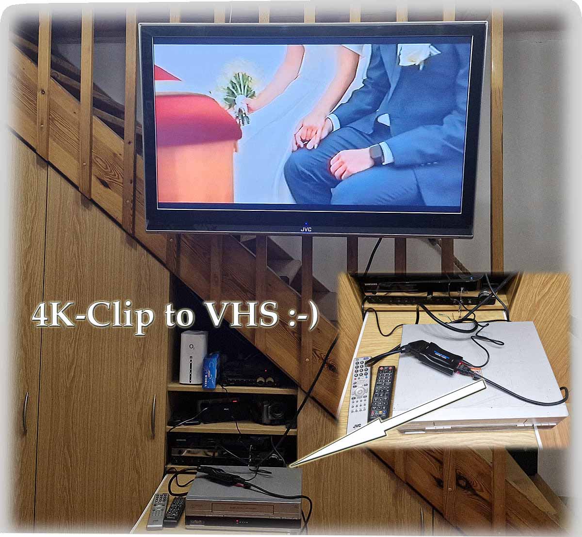 Převod digitálního videa v TV do analogové pásky VHS