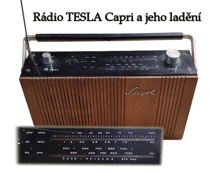 Legenda: rádio TESLA Capri, na němž se ladila stanice Ö3 