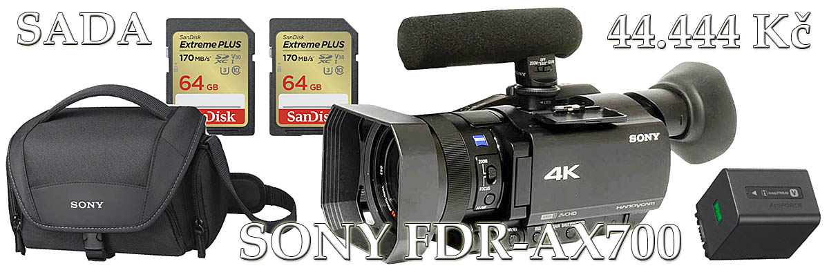Sony FDR-AX700 ve výhodném balíčku od naší firmy... Sony FDR-AX700 ve výhodném balíčku od naší firmy...