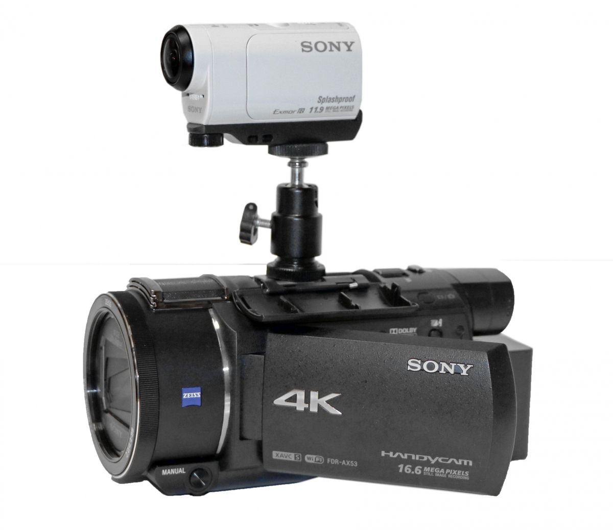 Outdoorová kamerka SONY AZ1VR na Sony AX53 Outdoorová kamerka SONY AZ1VR na Sony AX53
