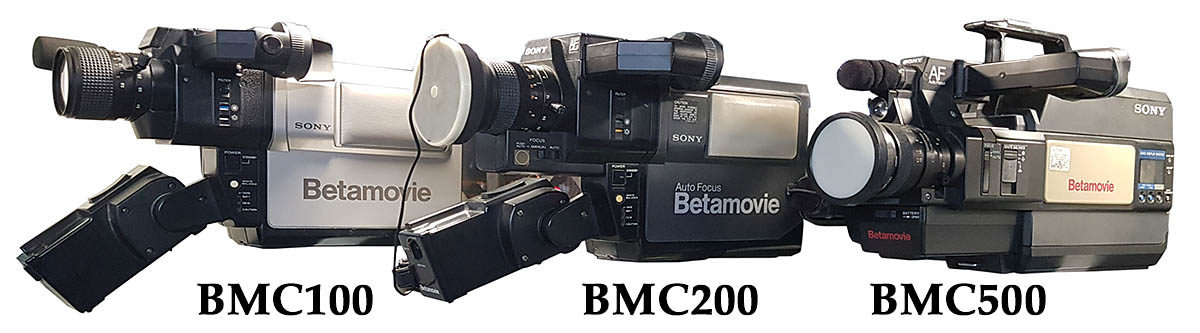 Tři první VIDEOKAMERY Sony od formátu Betamovie Tři první VIDEOKAMERY Sony od formátu Betamovie