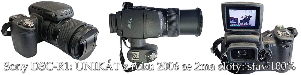 NÁDHERNÝ Fotoaparát Sony DSC-R1 z roku 2006 je IN NÁDHERNÝ Fotoaparát Sony DSC-R1 z roku 2006 je IN