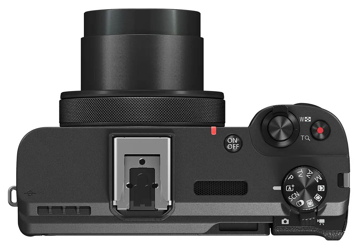 SVALNATÝ kompakt s OBŘÍM čipem Canon PS-V1 shora SVALNATÝ kompakt s OBŘÍM čipem Canon PS-V1 shora