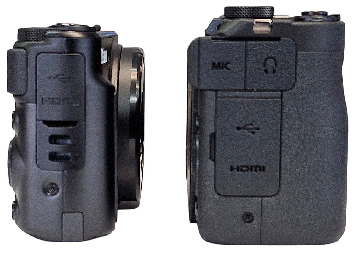 Canon PS-SX740 a PS-V1 z boků svých krásných těl...