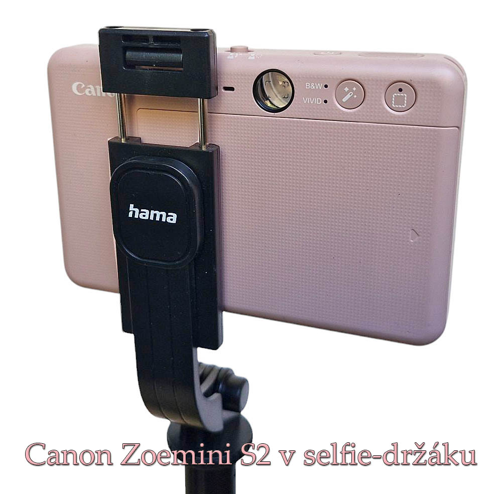 Canon s tiskárničkou přímého tisku S2 v selfie-držáku
