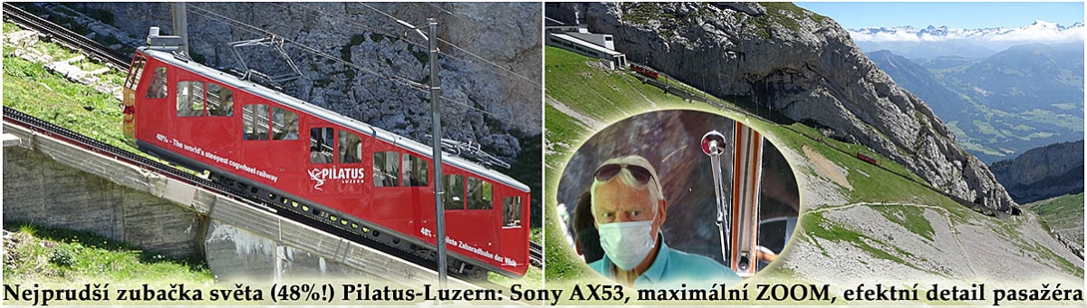 Nejprudší zubačka světa u Luzernu: ZOOM + Detail...