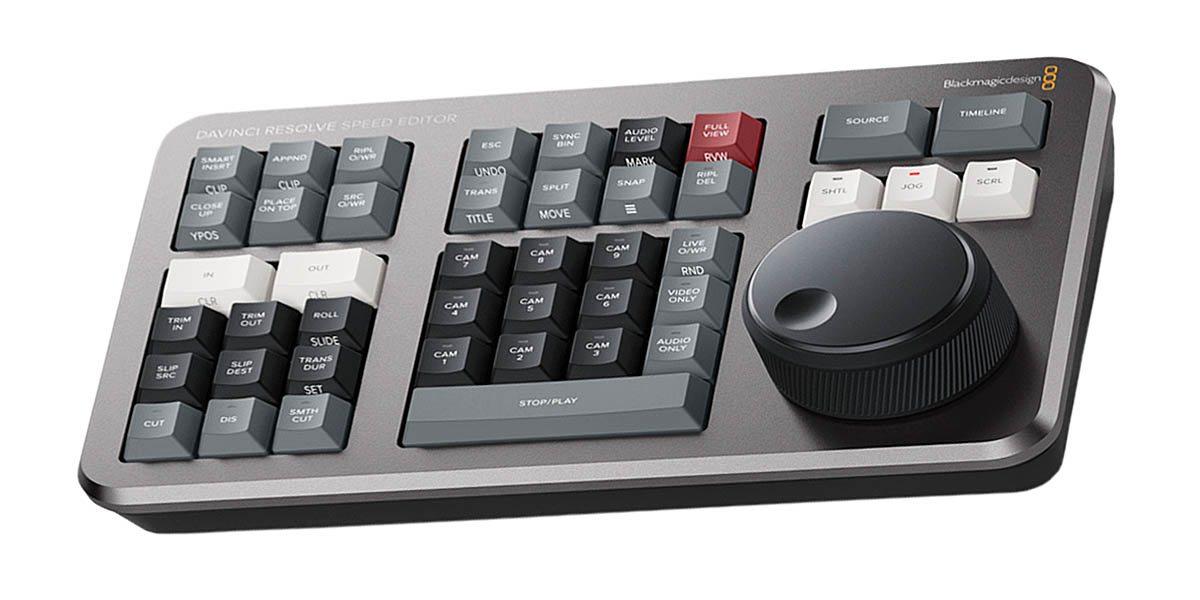 Popisovaný SPEED EDITOR od firmy BlackMagic Design