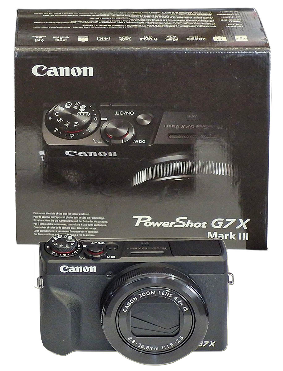 Canon PowerShot G7X MIII v detailu se svým obalem...