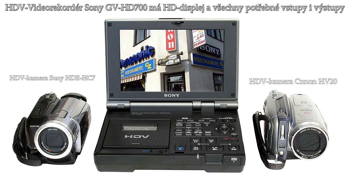 IMPOZANTNÍ Video-Walkman Sony DV700 a 2 kamery