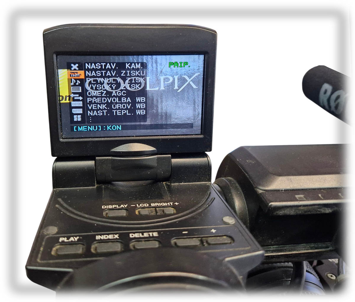 Sony HVR-S270F má v nabídce MENU komplet Češtinu!