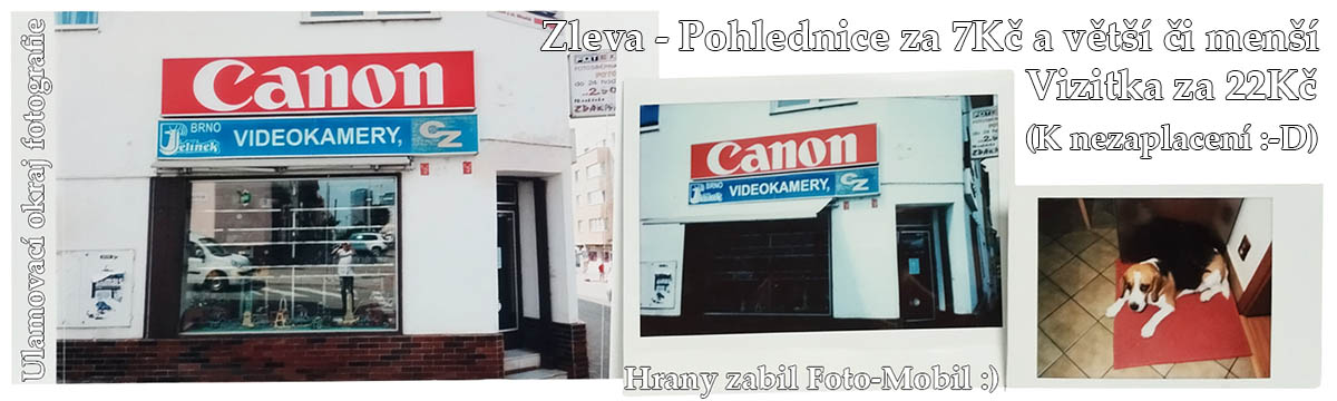 Názorný příklad velikostí snímků vůči pořizovacím cenám
