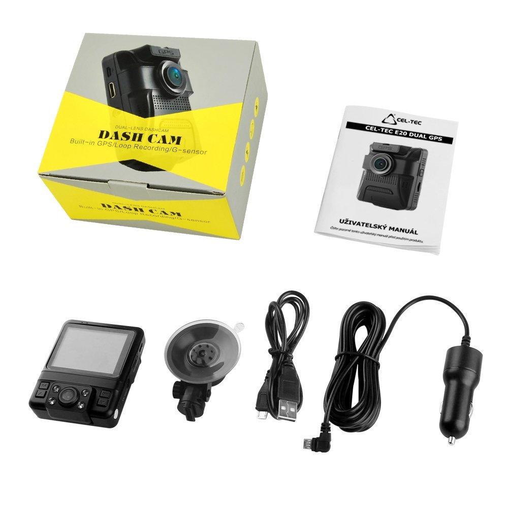 Duální kamera do auta CEL-TEC E20 Dual GPS Duální kamera do auta CEL-TEC E20 Dual GPS