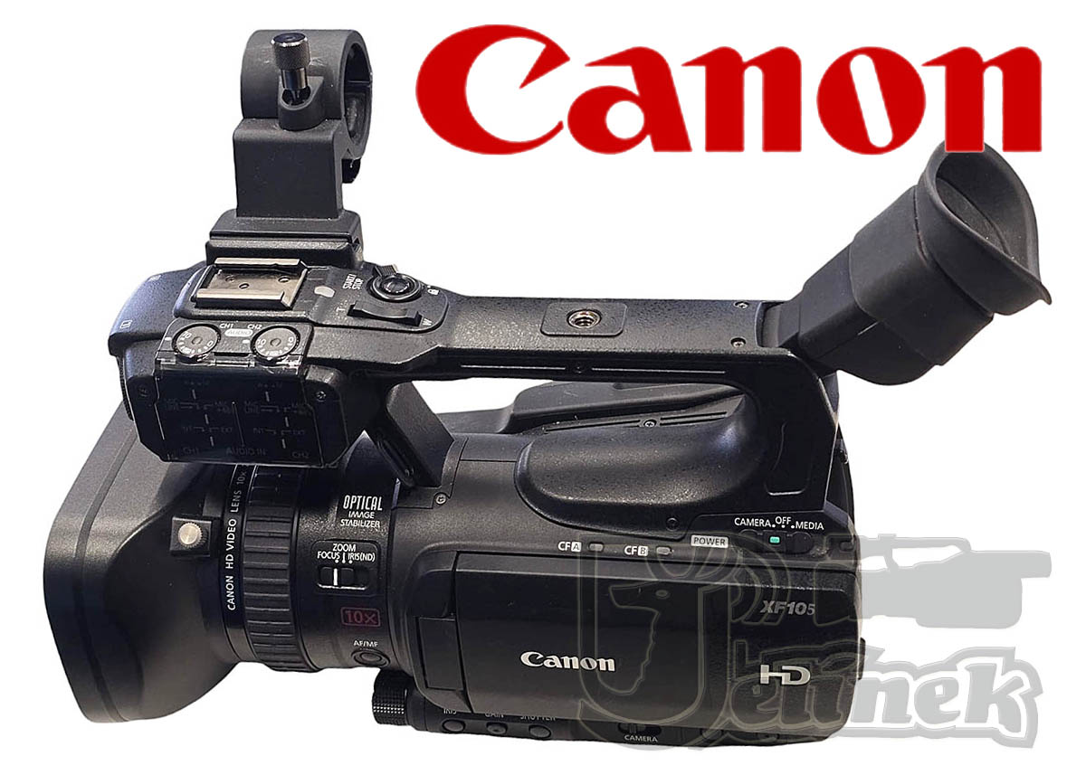 Profesionální krasavice Canon XF105: zadní perspektiva