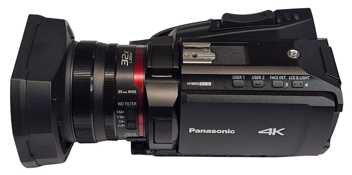 Videokamera Panasonic HC-X1200 v názorném detailu
