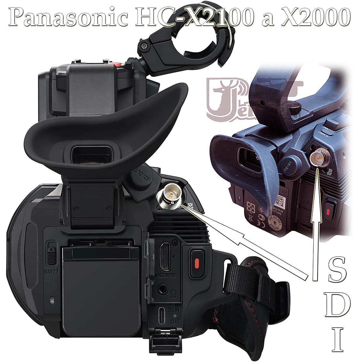 SDI u kamer Panasonic HC-X2000 a X2100 čili AG-CX18