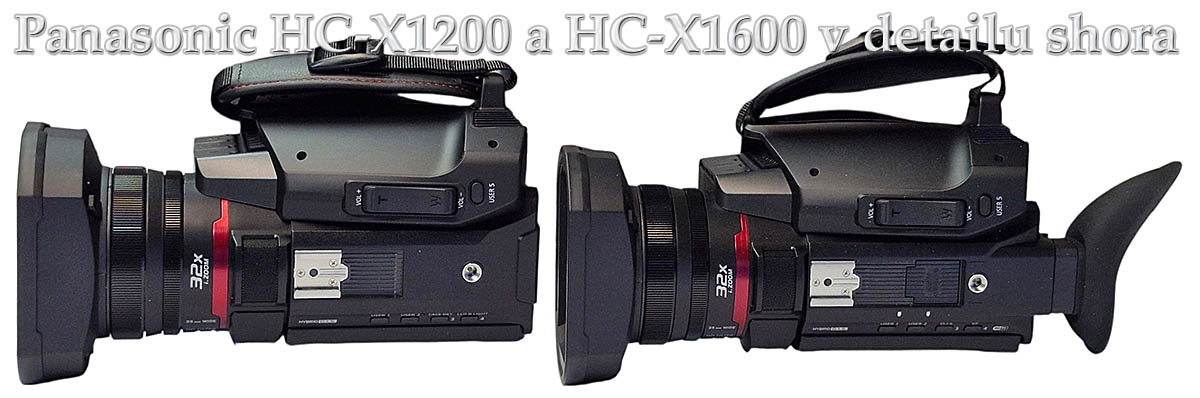 Videokamery Panasonic HC-X1200 a X1600: šasi shora Videokamery Panasonic HC-X1200 a X1600: šasi shora