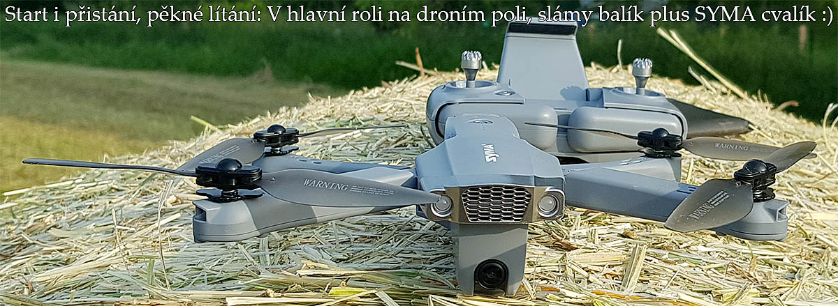 Reálná pozice stratovací základny pro X30 na balíku slámy Reálná pozice stratovací základny pro X30 na balíku slámy