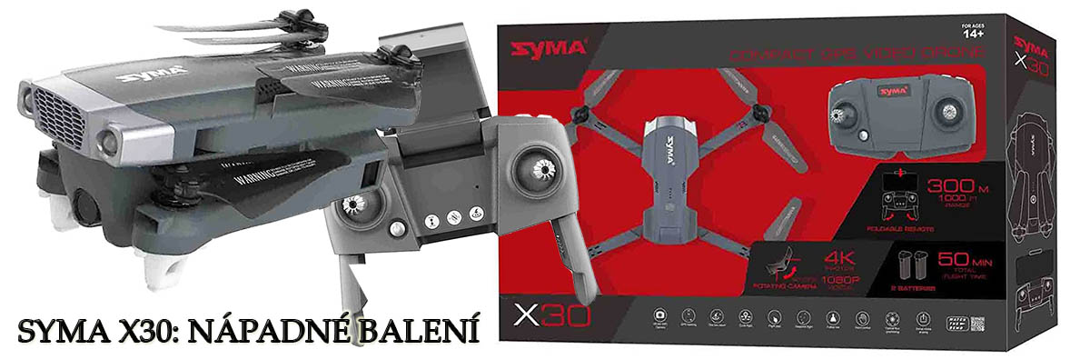 SYMA X30: nápadné i nápadité balení v červené krabici SYMA X30: nápadné i nápadité balení v červené krabici