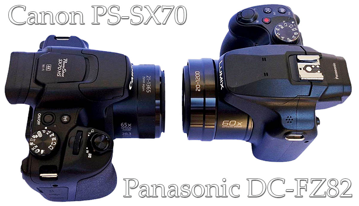 Srovnávané fotoaparáty Panasonic a Canon: ovládání...