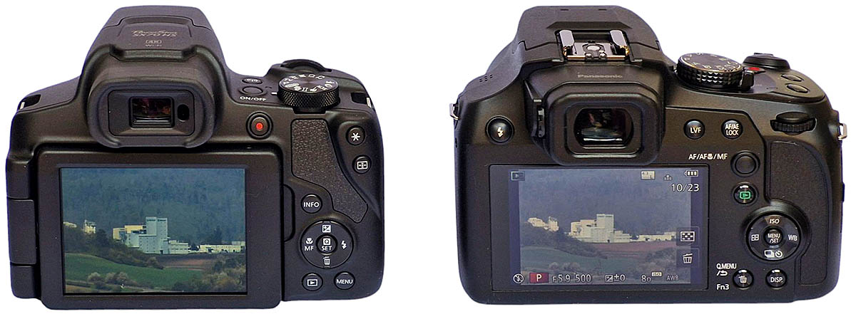 ULTRAZOOMOVÉ krásky Canon versus Panasonic zezadu ULTRAZOOMOVÉ krásky Canon versus Panasonic zezadu