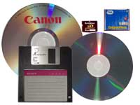 Digitální média: CD, diskety, paměové karty
