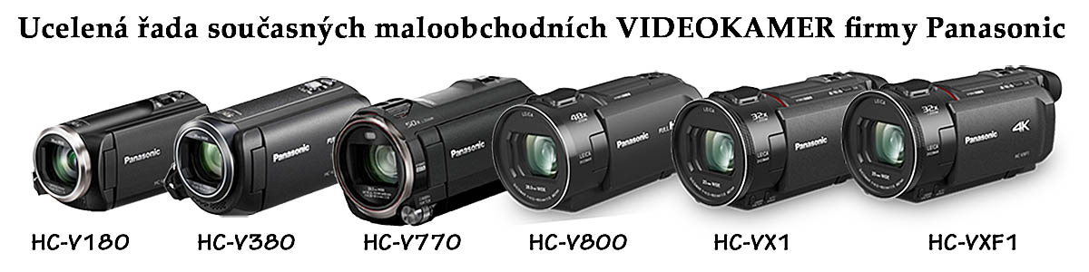 Současná maloobchodní řada VIDEOKAMER Panasonic