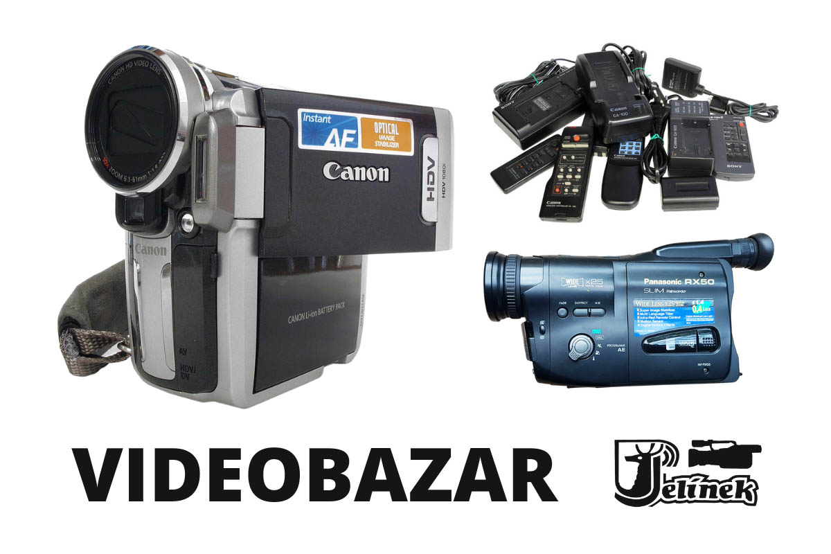 Symbolická sestava Videokamer HDV i VHS-C a doplňků