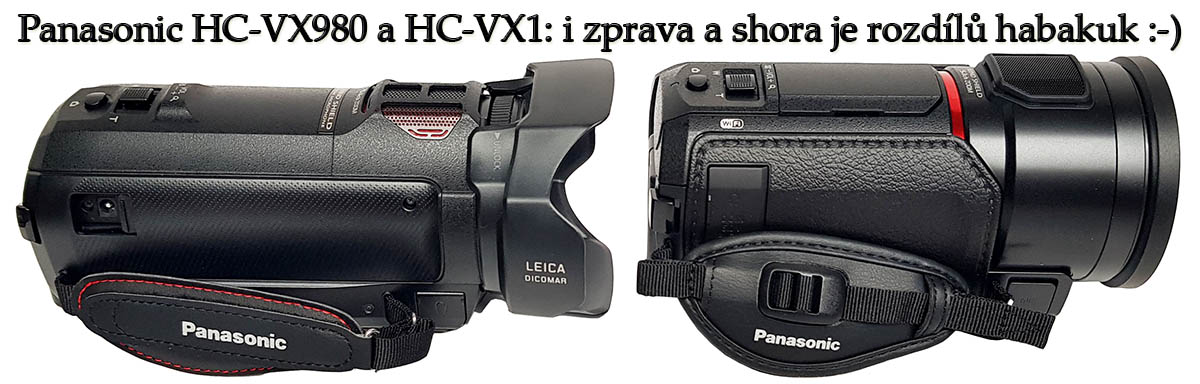 Panasonic HC-VX980 versus VX1: rozdíly strojů zprava
