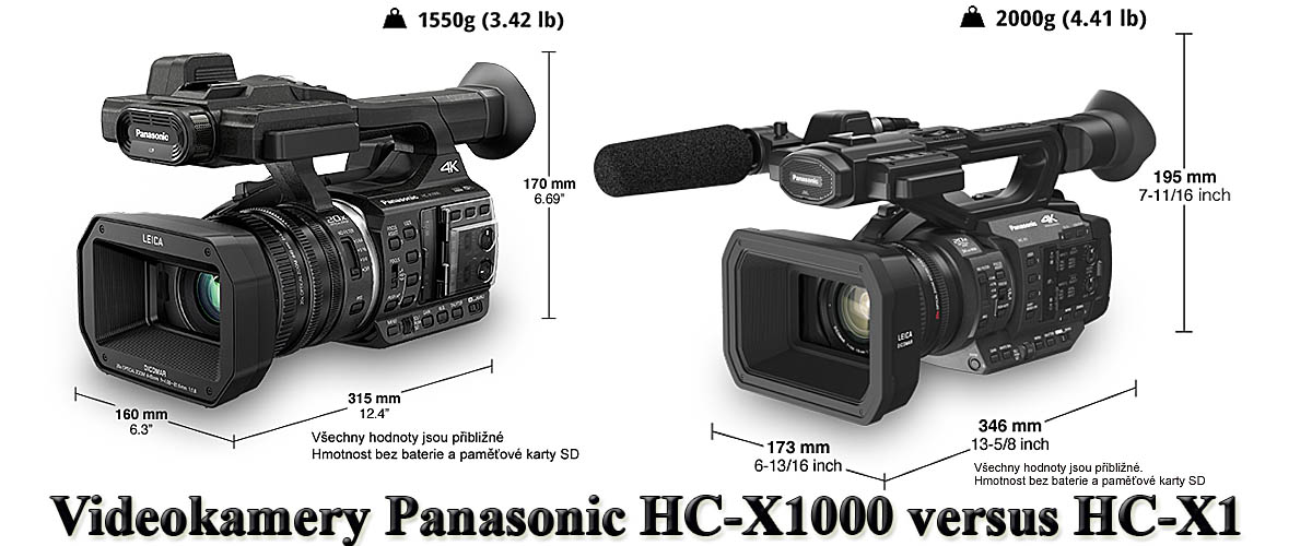 Videokamery Panasonic HC-X1000 versus HC-X1 Videokamery Panasonic HC-X1000 versus HC-X1